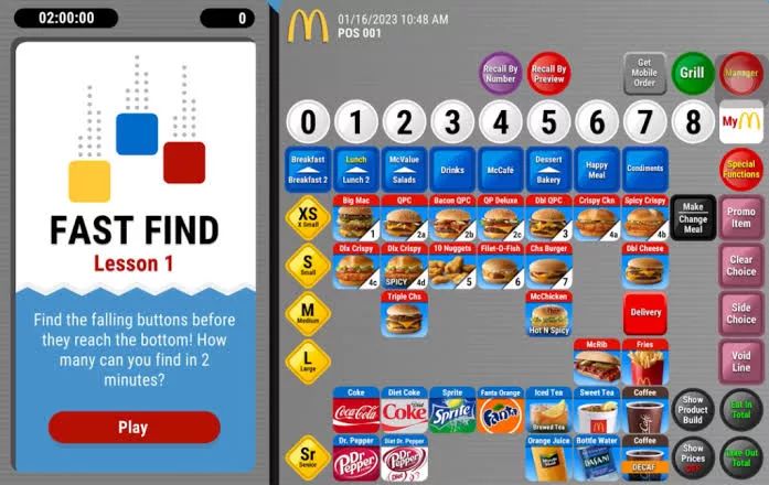McDonalds Pos Training Game screenshot 1